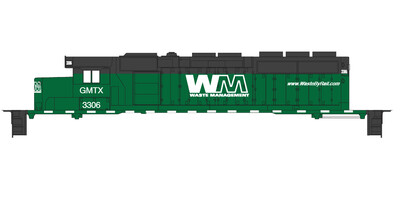 HO Scale - Waste Management GMTX 3306 Locomotive Decal Set