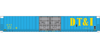 DTI 4 Door Auto Parts Box Car No Compass Scheme Decal Set