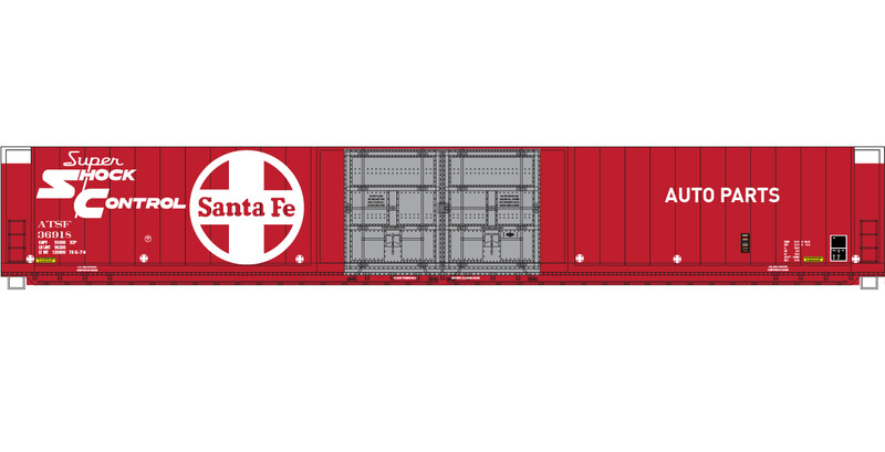 N Scale - ATSF 4 Door Auto Parts Box Car White Super Shock Control Decal Set