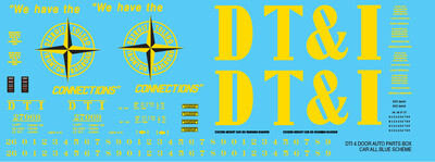 N Scale - DTI 4 Door Auto Parts Box Car All Blue Scheme Decal set
