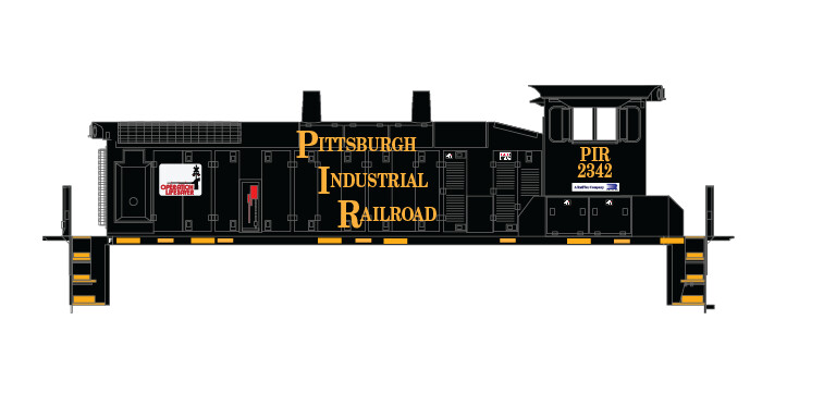 Pittsburgh Industrial Railroad SW1500 Decal Set