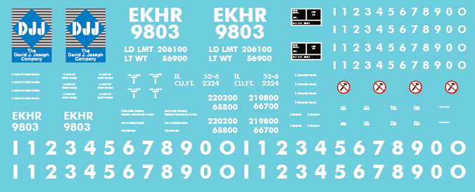DJJX Gondola Decal Set