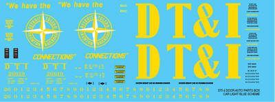 DTI 4 Door Auto Parts Box Car Pink Scheme Decal Set