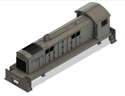 HO Scale Alco S-6 Locomotive Shell