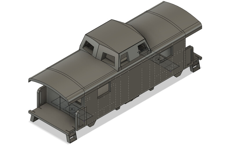 N Scale - PRR N-8 Caboose