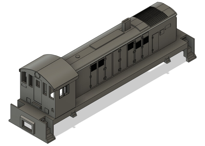 HO Scale Alco S-6 Locomotive Shell