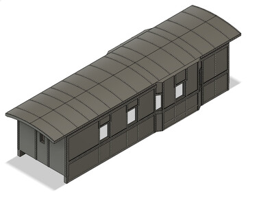Z Scale - Bessemer Lake Erie Offset Bay Window Caboose