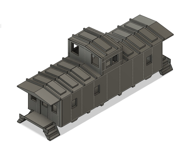 N Scale - Pittsburgh Lake Erie Style Caboose