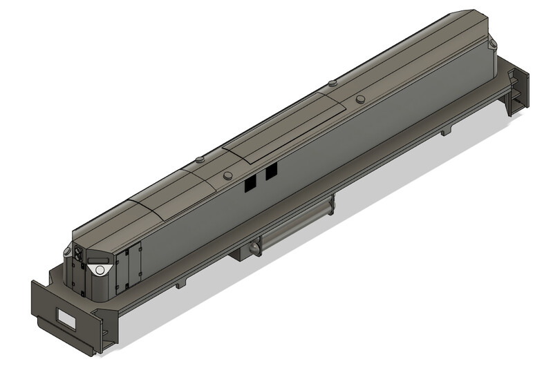N Scale Conrail MT6 Slug and Frame Locomotive Shell (RSD15)