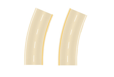 Easy Streets HO - Aged Concrete-Broad Curve Interstate