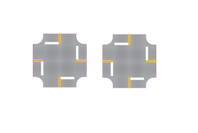 Easy Streets HO - Aged Asphalt-Double Intersection