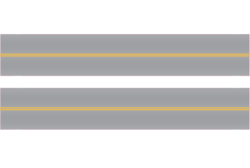 Easy Streets N - Aged Asphalt-10in No Passing Section - No White Lines