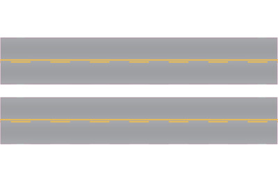 Easy Streets HO - Aged Asphalt-10in Single Passing Section - No white lines