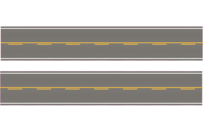 Easy Streets HO - Medium Asphalt-10in Single Passing Section