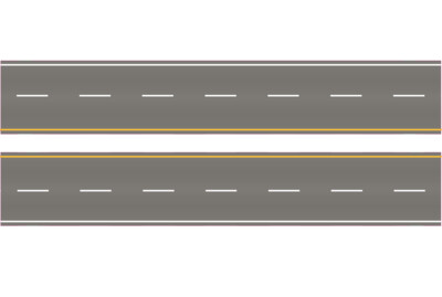 Easy Streets HO - Medium Asphalt-10in Interstate Section