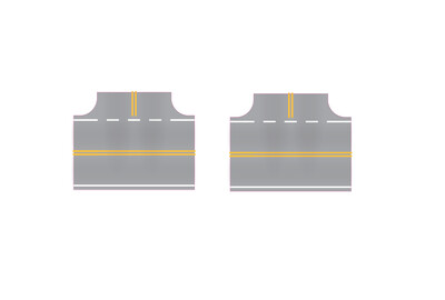 Easy Streets HO - Aged Asphalt-Single Intersection