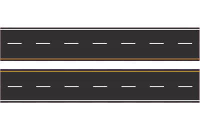 Easy Streets HO - Fresh Asphalt-10in Interstate Straight Section