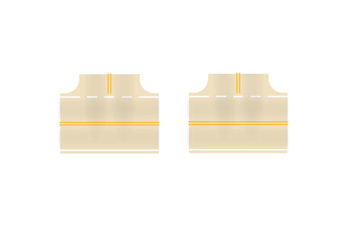 Easy Streets HO - Aged Concrete-Single Intersection