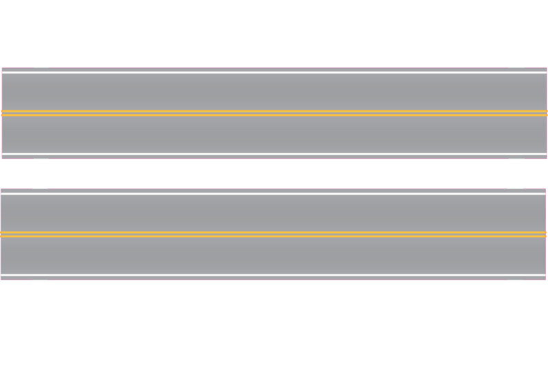 Easy Streets N - Aged Asphalt-10in No Passing Section