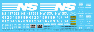 Norfolk Southern 4 Door Auto Parts Box Car Medium Logo