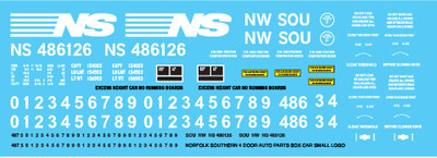 Norfolk Southern 4 Door Auto Parts Box Car Small Logo