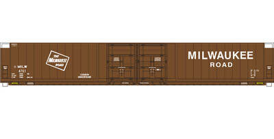 N Scale - Milwaukee Road 4 Door Auto Parts Brown