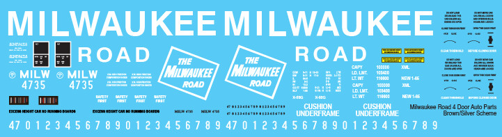 Milwaukee Road 4 Door Auto Parts Brown/Silver