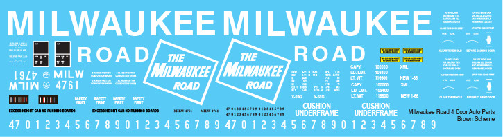 Milwaukee Road 4 Door Auto Parts Brown