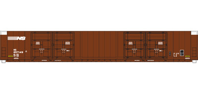 HO Scale - Norfolk Southern 8 Door Auto Parts Box Car Small Logo