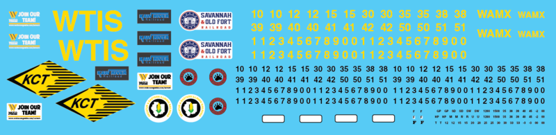 WAMX Locomotive Decal Set 5 (KAW, ITHR, DREI, WTIS, SVHO)