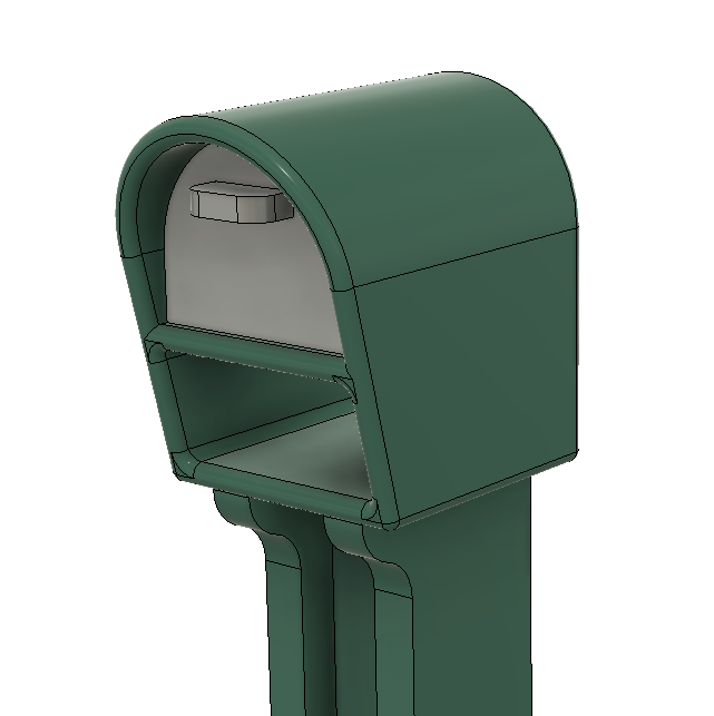 Scenery Detail Parts - Plastic Mailbox (Qty 4) - (HO/N Scales)