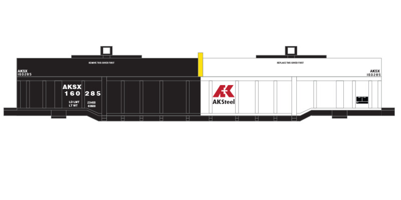 AK Steel Evans Gondola 2 Color Scheme Decals