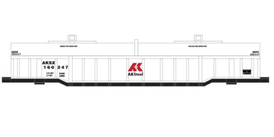 AK Steel Evans Gondola Black Letters Scheme Decals