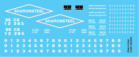 Sharon Steel Evans Gondola Decals