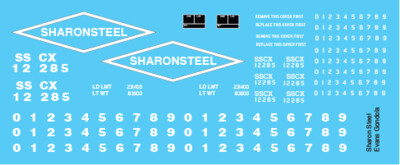 Sharon Steel Evans Gondola Decals