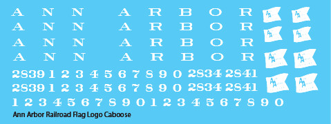 Ann Arbor Caboose Flag Logo Decals
