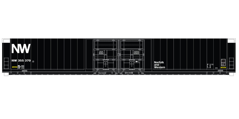 Norfolk Western 4 Door Auto Parts Black Scheme Decals