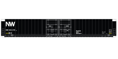 Norfolk Western 4 Door Auto Parts Black Scheme Decals