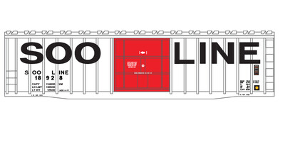 N Scale - Soo Line Box Car White Black Letter Decals
