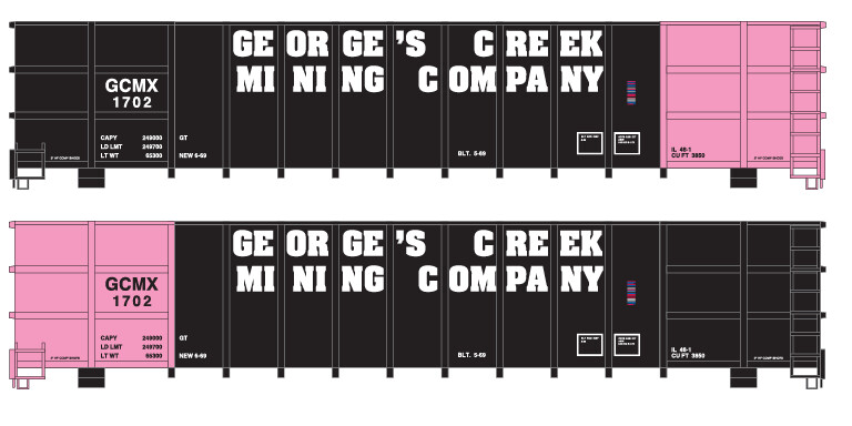 George's Creek Mining High Side Gondola Decals