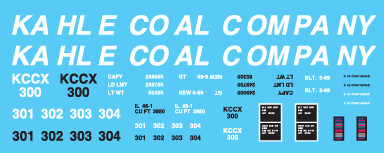 Kahle Coal Co High Side Gondola Decals