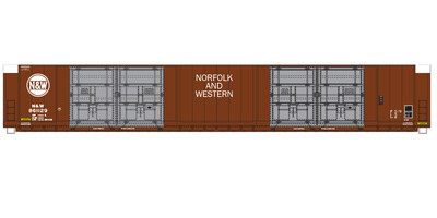 N Scale - Norfolk Western 8 Door Auto Parts Circle Logo