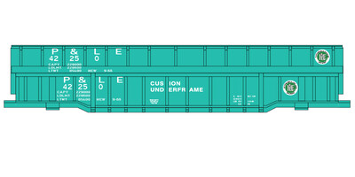 N Scale - Pittsburgh &amp; Lake Erie Evans Gondola Clam Shell Hood Decals