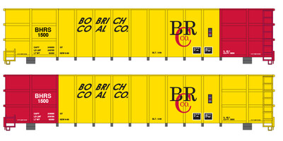 Bobrich Coal Co 1500 series High Side Gondola Decals