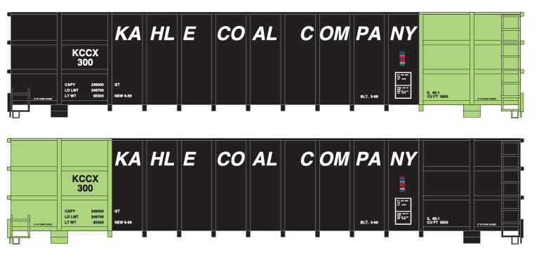 Kahle Coal Co High Side Gondola Decals
