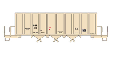 HO Scale - Georgetown Railroad Ortner White No Logo Decals