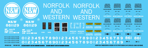 Norfolk Western 8 Door Auto Parts Circle Logo