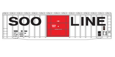 HO Scale - Soo Box Car White Black Letters Decals