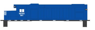 N Scale - WFRX Lease Small Lettering Locomotive Decal Set