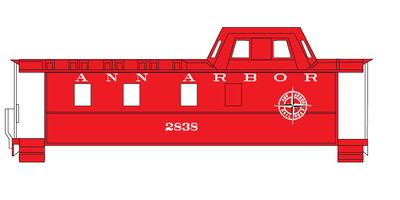 N Scale - Ann Arbor Caboose Compass Logo Decals